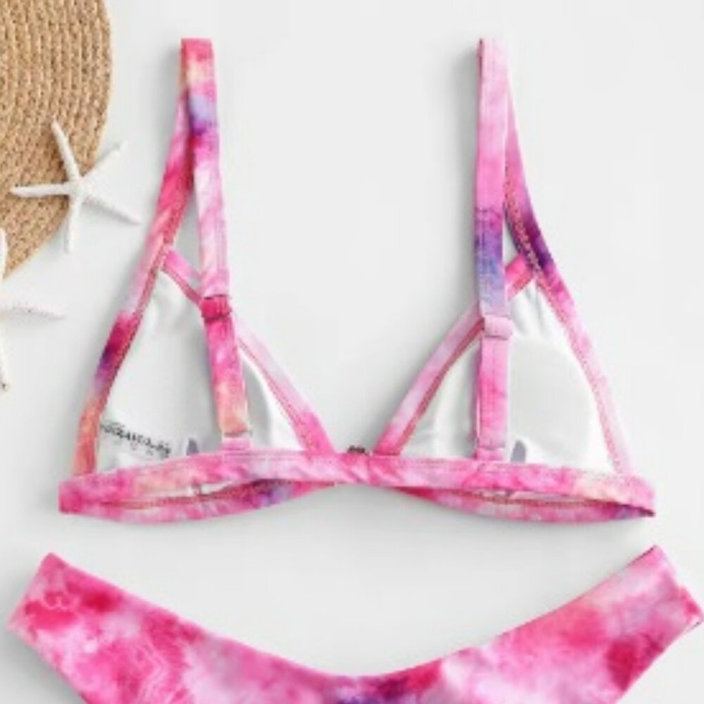 Women's ZAFUL Front Closure Tie Dye Bikini Top Size‎ Medium - Picture 2 of 5